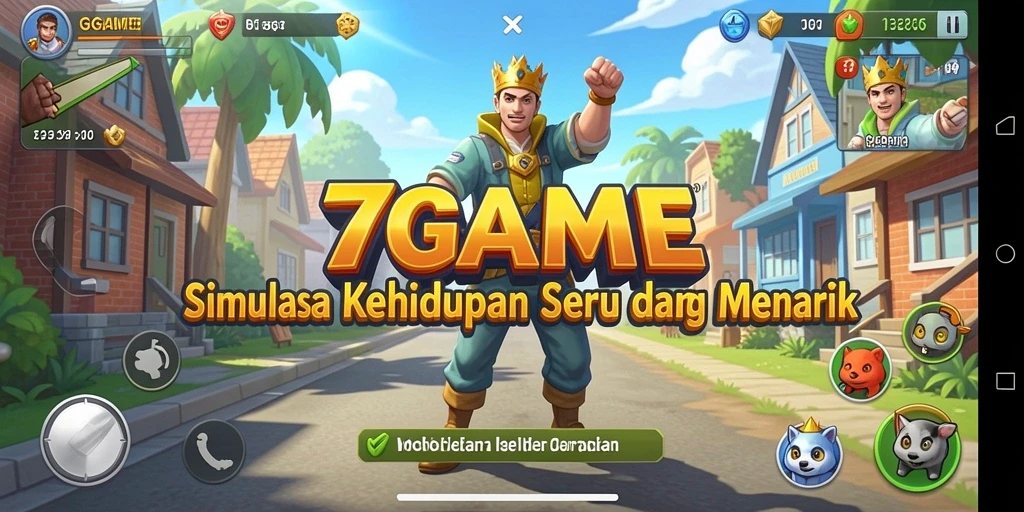 Tampilan gameplay menarik dari 7GAME dalam dunia simulasi yang kaya.