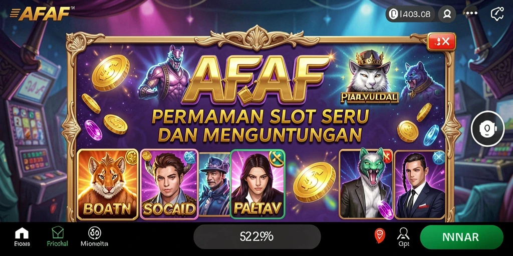Tampilan gameplay seru dari permainan Slot AFAF.