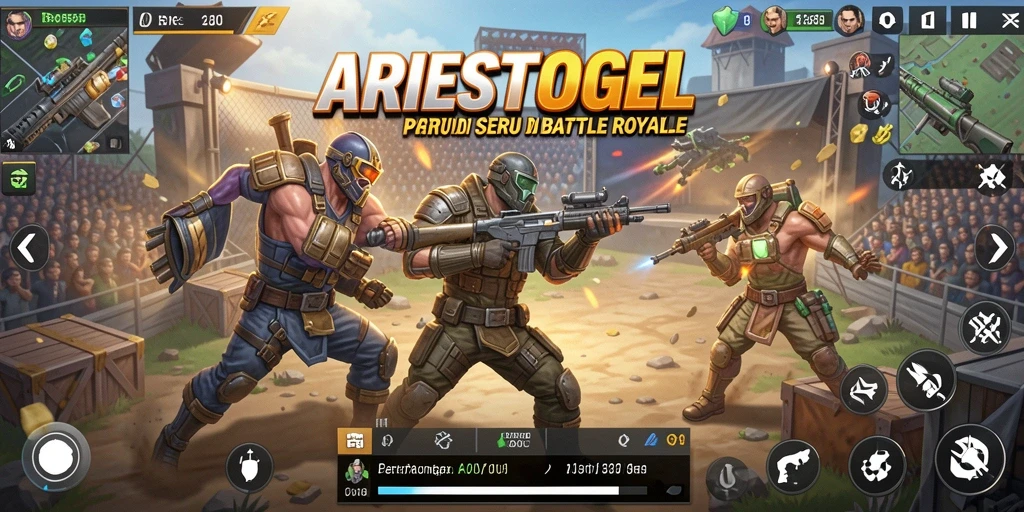 Gameplay menegangkan ARIESTOGEL dalam aksi Battle Royale.