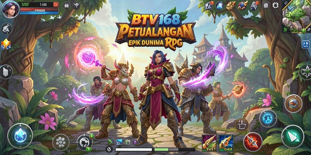 Tampilan gameplay BTV168 dengan petualangan RPG yang mendebarkan.