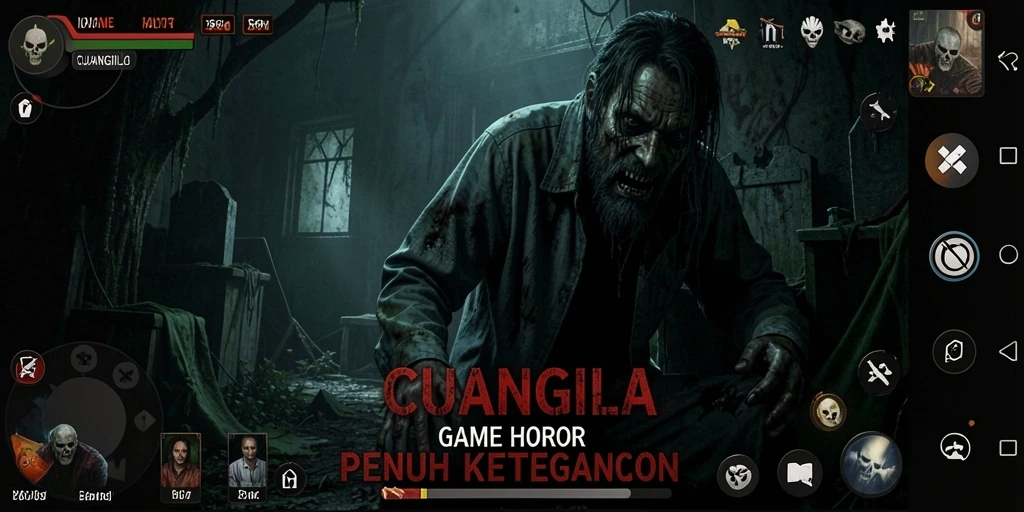 Tampilan gameplay CUANGILA yang menegangkan dan mencekam.