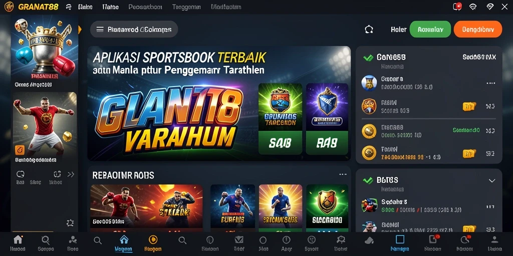 Tampilan gameplay yang menarik dalam aplikasi Sportsbook GRANAT88.