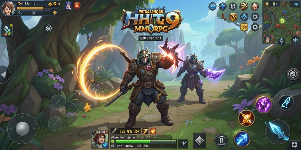 Gameplay seru dengan pertempuran epik dan eksplorasi luas di HIT9.