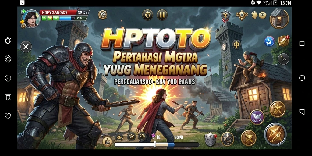 Tampilan gameplay <strong>HPTOTO</strong> yang seru dengan pertahanan menara yang strategis.