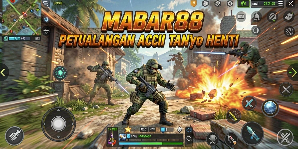 Tampilan gameplay MABAR88 yang penuh aksi dan strategi.