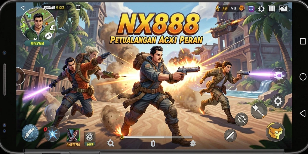 Tangkapan layar NX888 menunjukkan aksi pertempuran yang mendebarkan dalam dunia ARPG.
