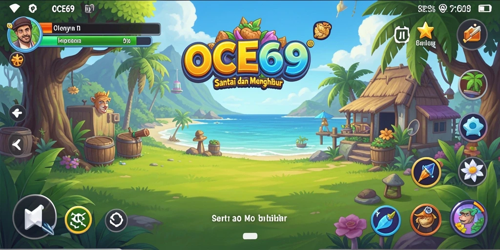 Tampilan menarik dari gameplay OCE69 yang penuh warna.