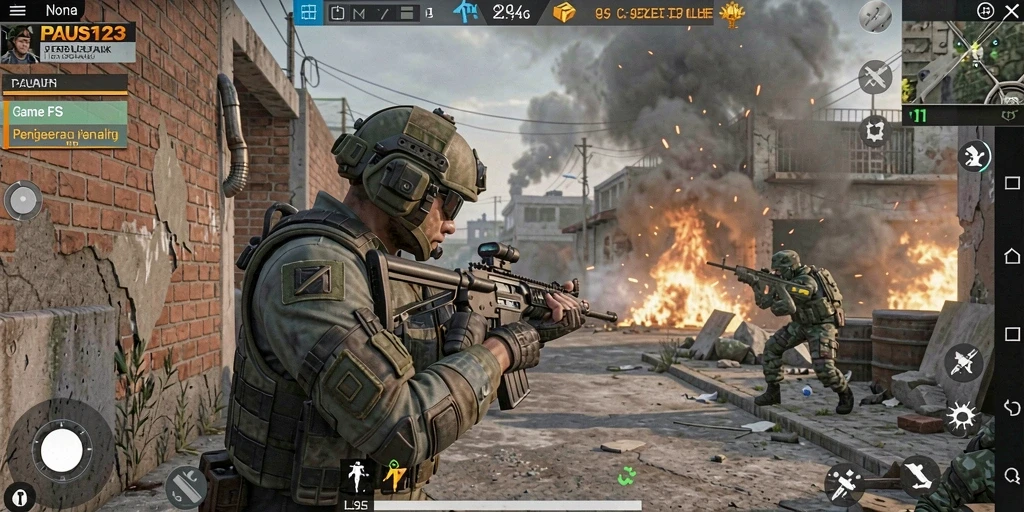 Gameplay PAUS123 dengan aksi menegangkan di medan perang.