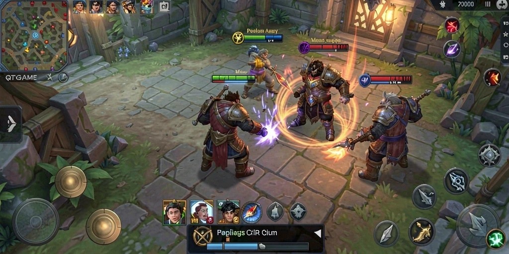 Screenshot menampilkan aksi seru dalam game ARPG QTGAME.