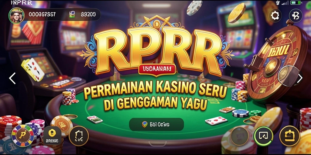 Screenshot permainan Kasino RPRR dengan antarmuka yang menarik.
