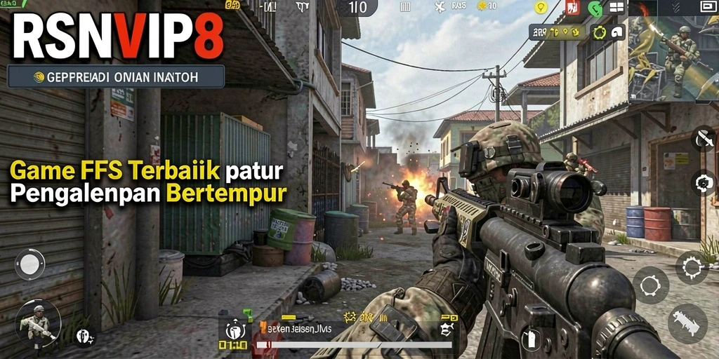 Gameplay RSNVIP8 yang mendebarkan dan intens di medan perang FPS.