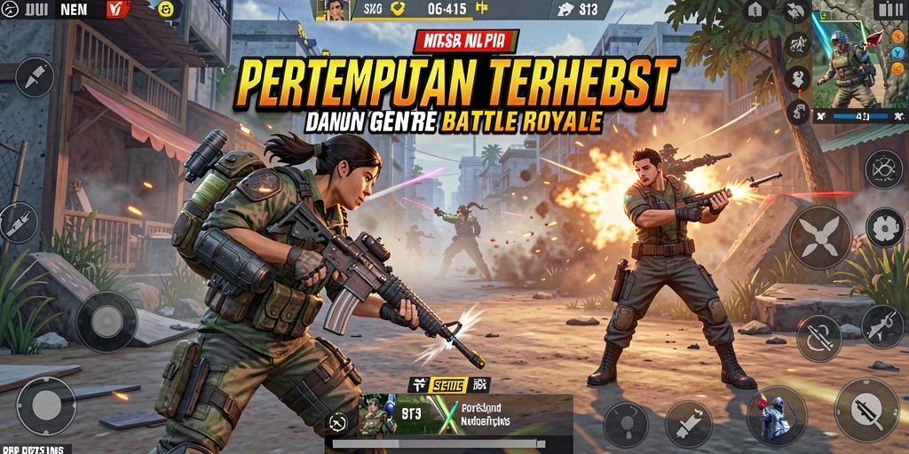 Screenshot utama S13 menampilkan aksi pertempuran seru di medan perang.
