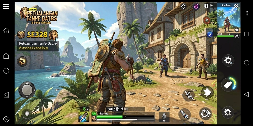 Tampilan gameplay SE328 menampilkan aksi seru di dunia terbuka.