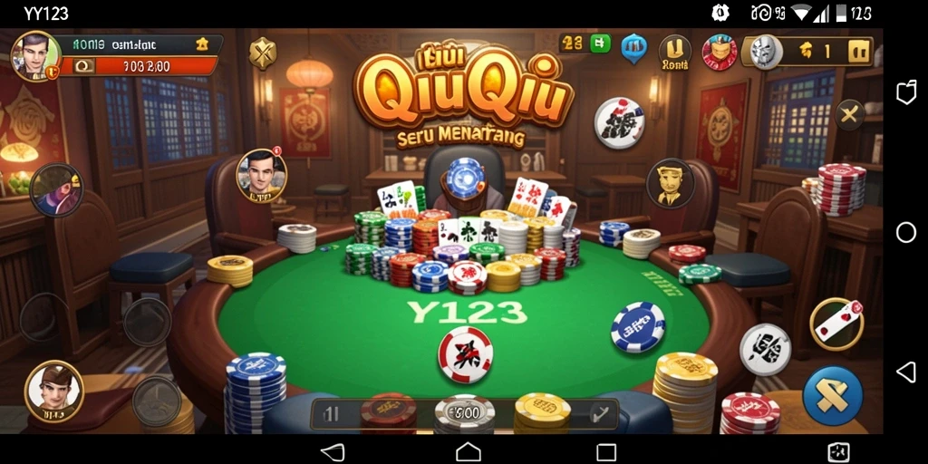 Screenshot gameplay QiuQiu yang menarik dan kompetitif.